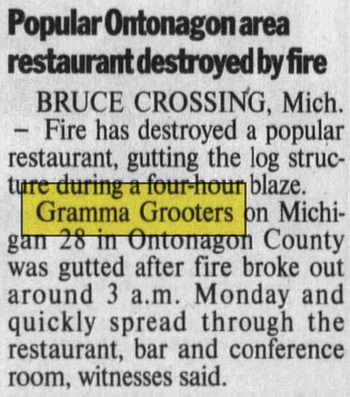 Gramma Grooters - Feb 26 2003 Article On Fire (newer photo)